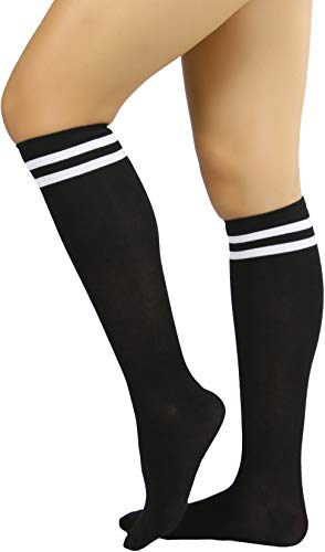 ToBeInStyle Women's Knee High Socks with Striped Top3