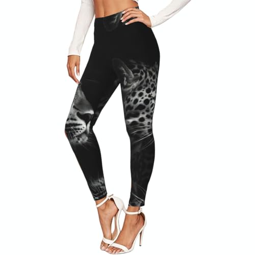 Leggings de leopardo transpirables mallas de compresión suave para fitness y pilates