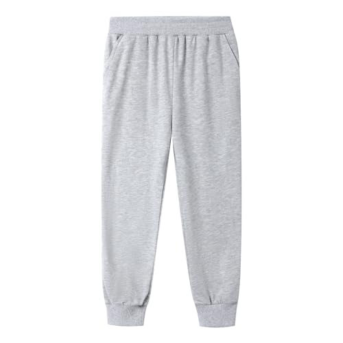 HILEELANG Little Unisex Boys' Girl Jogger Pants Cotton Pure Color Black Grey Navy Playwear Active Sweatpants 3-Pack Size 7 HILEELANG Little Unisex Boys' Girl Jogger Pants Cotton Pure Color Black Grey Navy Playwear Active Sweatpants 3-Pack Size 7 - Image 4