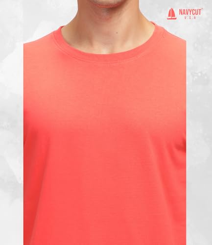 Image of Men T Shirt Cotton Round Neck | Solid Cotton Tee Half Sleeve | Breathable Casual T Shirt for Men | Stylish Round Neck Casual Wear | 12 Colors
