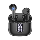 2024新型モデル Bluetoothイヤホン【 Bluetooth5.3技術 蓋を開けたら接続＆LEDディスプレイ残量表示】ワイヤレスイヤホン ENCノイズキャンセリング 最大50時間連続再生 Type‐C急速充電 イヤフォン マイク付き タッチ操作 自動ペアリング IPX7防水 左右分離型 iPhone/Android適用 ビジネス/ZOOM/WEB会議/テレワーク/通勤/通学/スポーツに適用