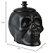 10 Strawberry Street Matte Black Ceramic Skull Cookie Jar