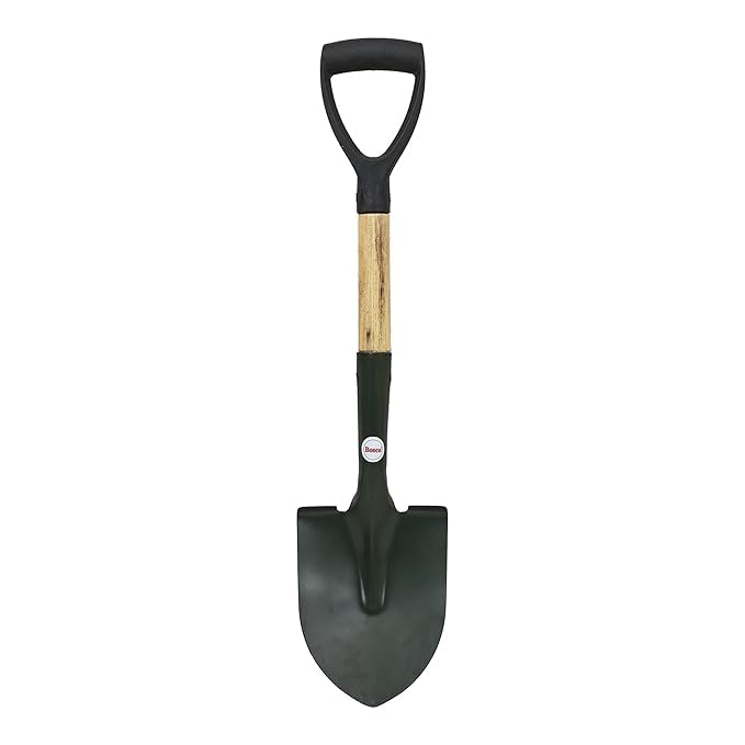 Image of BOSCO Small Multi-Purpose Shovel Pack of 2 | Heavy-Duty Rust-Resistant Steel Blade | Compact Gardening, Camping, Construction & Outdoor Tool with Ergonomic D Handle