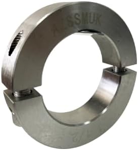 AZSSMUK Shaft Collar Bore Size 2-1/4'' Two Pieces Split Stainless Steel Lock Collar Clamp Set Screw (2, 2-1/4'')