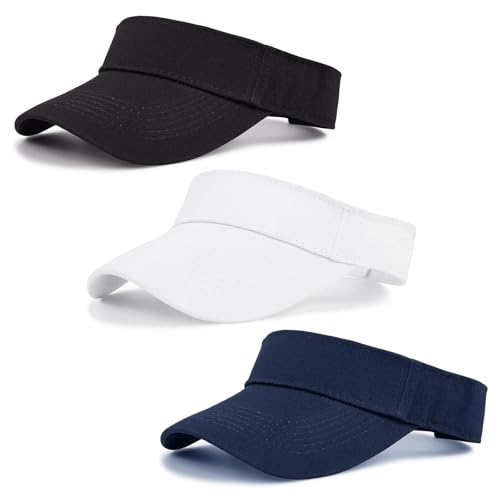 Image of Zando 3.2 inch Structured Brim Sun Visor Hats for Women, Quick-Dry Lightweight Sports Visor for Golf, Tennis, Pickleball