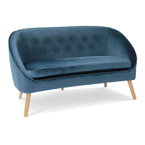 idmarket – (sofá terciopelo Sonia Azul