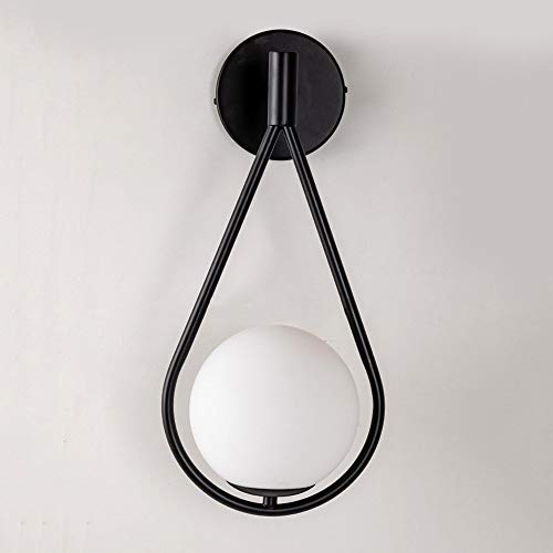 zishuo shop Lámparas de Pared, Lámpara de Lectura Nórdica con Globo, Montaje Empotrado, Acabado en Oro Cepillado, Bola de Creativa Posmoderna de Lujo, Lámpara de Pared para Sala de Estar, Mesita de No