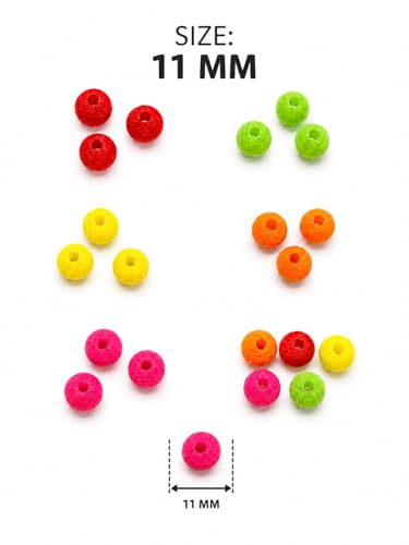 Image of eshoppee 200 gm 11 MM Plastic Beads for Jewellery Making Kit Art and Crafts Materials for Necklace Bracelet Earring Making DIY Kit (18)