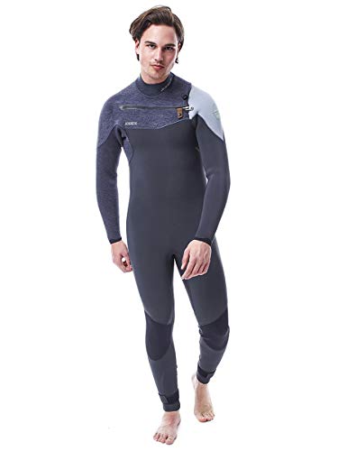 RIP CURL Omega Neoprenanzug mit Reißverschluss hinten 5/3 mm, Kastanienbraun, leicht, Neopren-Halsmanschette, um Auslaufen zu minimieren