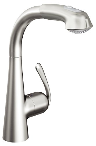 Preisvergleich Produktbild GROHE Zedra Küchenarmatur, RealSteel, Komfort-Spülbrause 32553SD0