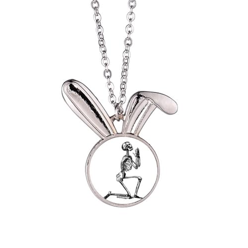 Collier squelette humain en prière, bijou mystique pour style motard et look rock urbain