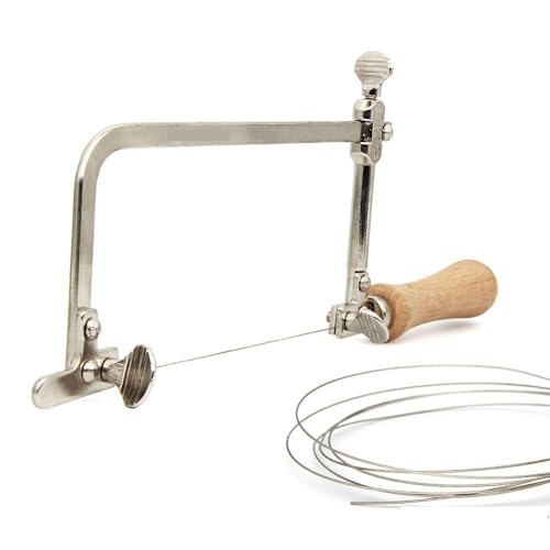 Scie à fil de diamant super fin avec support de scie en forme de U, outil de coupe de bricolage, Jade métal marbre granit, scie à Fret multifonction bandsaw blade (Color : Hand saw with 1.0mm 1m)