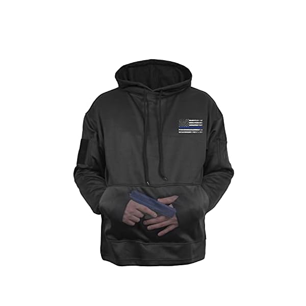 Rothco Thin Blue Line Concealed Carry Hoodie – Bild 3