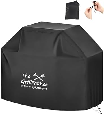 Outdoor Waterproof Grill BBQ Cover with Adjustable Hem Drawstring, The Grillfather 72 Inches Heavy Duty Uv & Fade Resistant Barbecue Cover for Birthday, Father's Day, for Dad