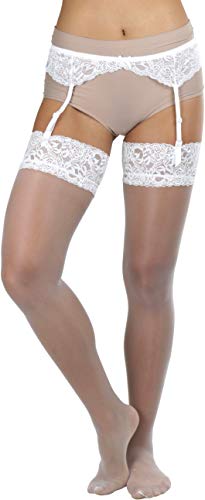 Image of ToBeInStyle Women's Lace Classic Elegant Sheer Garter Belt
