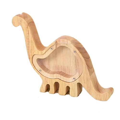 Hucha con diseño de animales de madera con diseño de dinosaurios para niños Cover