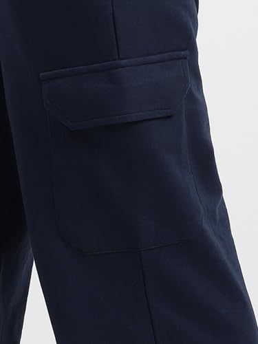 Image of JUNEBERRY 100% Pure Cotton Regular Fit Mid Rise Cargos with Pocket for Women & Girls