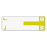 Smead AlphaZ NCC Color-Coded Label, J&W, Label Sheet, Yellow, 100 per Pack (67161)