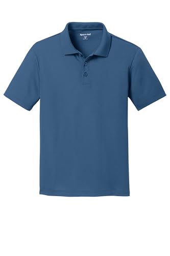 SPORT-TEK Youth PosiCharge RacerMesh Polo Dawn Blue