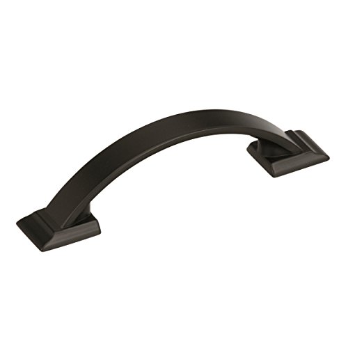Image of Amerock | Cabinet Pull | Black Bronze | 3 inch (76 mm) Center to Center | Candler | 1 Pack | Drawer Pull | Drawer Handle | Cabinet Hardware