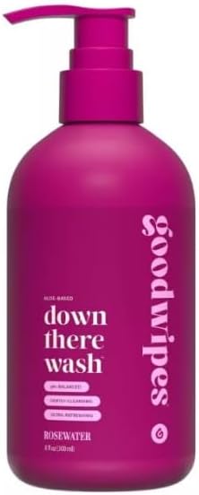 Down There Wash Aloe-Based Intimate Cleanser, pH-Balanced with Calendula and Sage, Rosewater Scent, 8.5 Oz ~ (2 Pack)