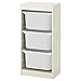 Trofast IKEA Étagère de rangement, avec 3 boîtes blanches, 46 x 30 x 94 cm, blanche