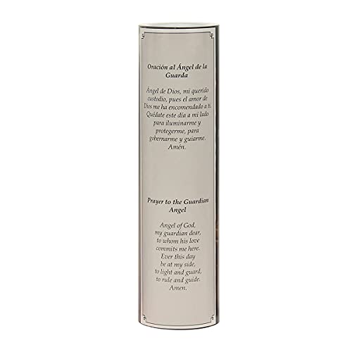 Stonebriar The Saints Collection Guardian Angel Flickering LED Prayer Candle with Automatic Timer, Religious Gift Ideas for Mom, Dad, Sister, Brother, and Friends 8 Inches, 1 Count (Pack of 1) - Thumbnail 3