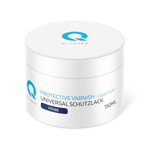 Q-COVER Vernice protettiva universale, modello trasparente, 150 ml, senza solventi, interno, pennello/rullo/spray, resistente ai raggi UV e all'acqua, circa 10 m²/strato