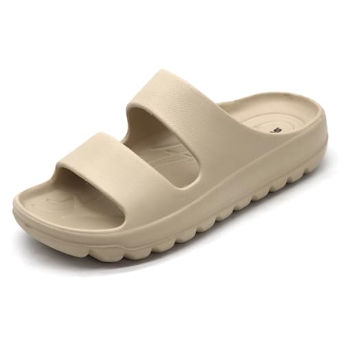 Image of SVAAR Soft EVA Double Strap Slippers for Men | Stylish Anti-Skid Slides with Arch Support & Bouncy Sole | Lightweight Indoor Outdoor Comfort