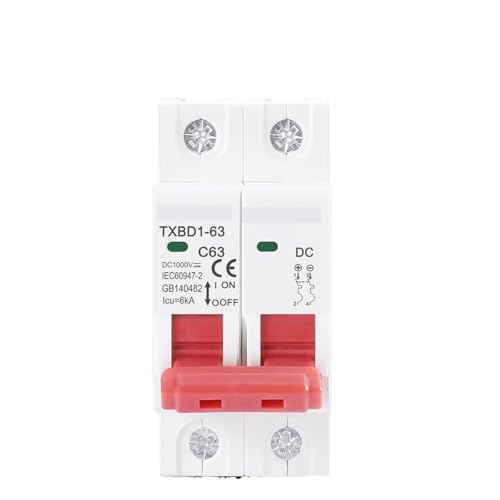 Disyuntor solar de 2 polos CC 1000V con alta capacidad de corte y resistencia térmica