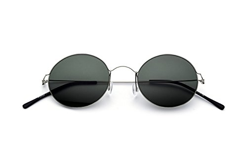 100% Real Titanium No Screw Rimless Round Sunglasses For Men Women Ultralight2