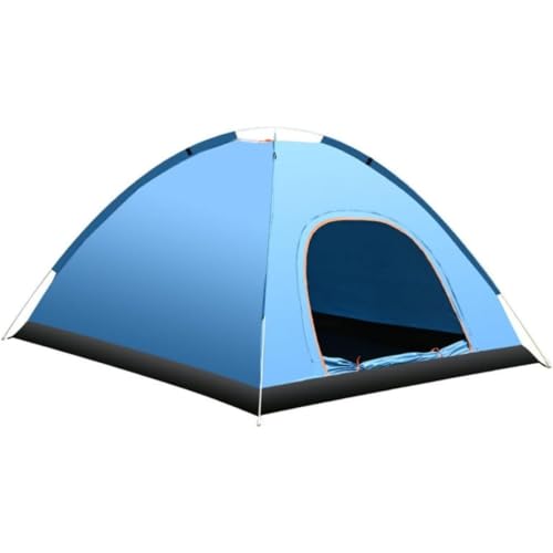 Vzqr 2人用 ワンタッチ/ポップアップテント 迷彩柄 軽量 コンパクト 自動設営 折りたたみ 防災 緊急用 ソロ/デュオキャンプ アウトドア 海岸/砂浜 日よけ UVカット 遮熱 通気撥水 防水 耐風 メッシュ窓 虫除け 収納バッグ付 (3-4人二重ド