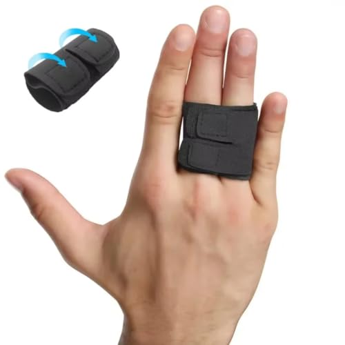 Neoprene Finger Splint & Brace 2-Pack, Adjustable Finger Support for Arthritis, Trigger Finger & Joint Pain Relief, Breathable Finger Protector for Basketball, Volleyball & Active Aussies (Double, M)