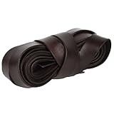 Whakano Vintage Flach Lederband Lederriemen 2 mm dick,Lederschnur Breit Lederbänder,Bänder für Basteln von Taschenriemen Schultergurte Ledergürtel Hutbänder Verpackungsherstellung,20mm x 1m