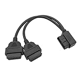 Best V7 Cable Splitters - Right Angle OBD2 Splitter, 16 Pin Extension Y Review 