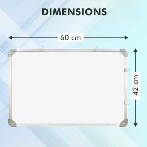 Image of 2-in-1 Reversible Whiteboard and Chalkboard, Aluminium Frame, Double-Sided, Green and White (16X24 INCH)