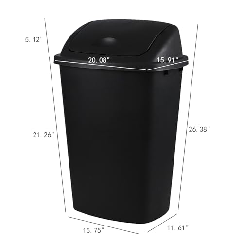 4 pack canecas de basura grandes con tapa basculante miniatura 3