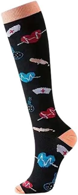Circulatory Compression High-Knee Short Socks for Women for Running and Traveling
