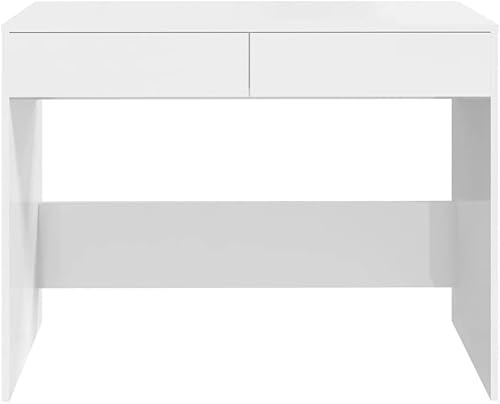 Miniatura 6 de VanTook Escritorio para computadora con 2 cajones de almacenamiento, escritorio de 39.8 pulgadas, mesa para computadora portátil, escritorio de
