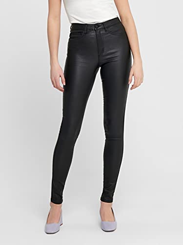 Only Femme Onlroyal Hw Sk Rock Coated Pim Noos Jeans, Noir, XL / 34L