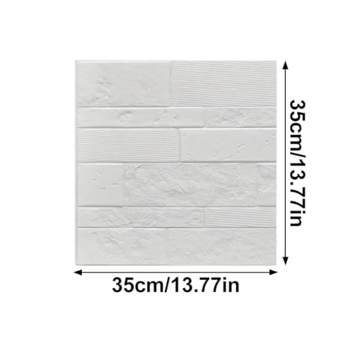 Pegatinas de pared 3D impermeables lavables en blanco paneles autoadhesivos de espuma 3