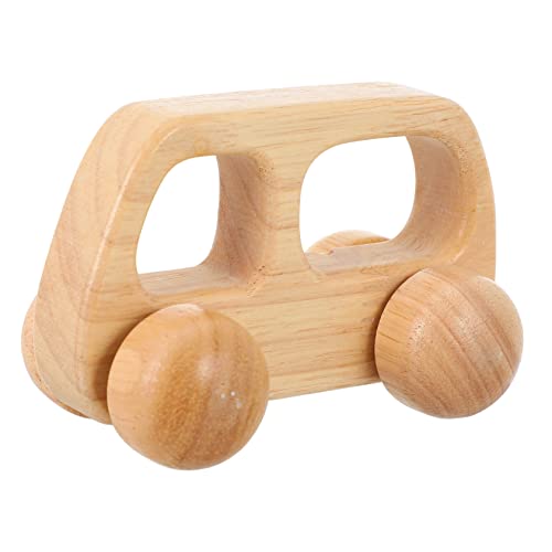 HOUDERCO 赤ちゃんと幼児用木製の車おもちゃセット 押し車タイプ 握力トレーニング機能付き 慣性前進設計 赤ちゃんの感覚発達支援 玩具