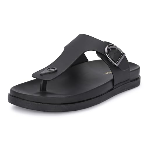 Image of Centrino Men's Cushion Sliders /Slippers | PU Padding on The Footbed | Bounce Back Technology | Comfortable & Lightweight | Waterproof & Everyday Flip Flops for Gents (7328)
