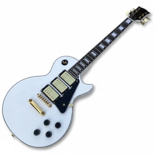 Guitare électrique blanche résolvant le manque de polyvalence sonore