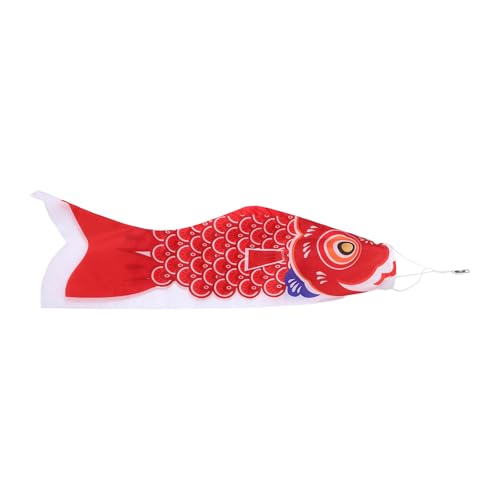 SHINEOFI Manica a Vento a Forma di Pesce Giapponese Koi Carp Rosso 70 Cm, Bandiera Giardino Decorativa Resistente alle Intemperie per Festival e Decorazioni Esterne