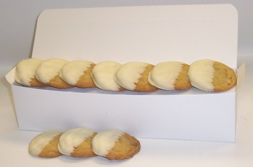 Scott's Cakes Half-Dipped Peanut Butter Cookies with White Chocolate in a White Gourmet Box