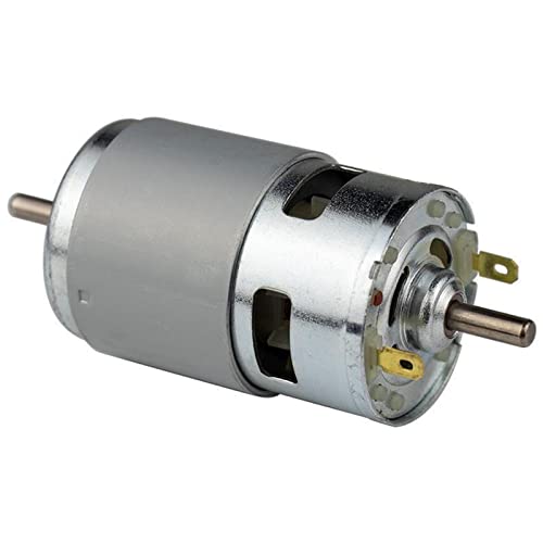 Motor 775 DC 12V y 24V de doble eje con rodamiento de bolas para proyectos