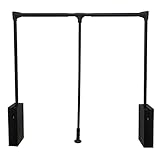 Barra de Armario abatible - Perchero basculante Colgador abatible para Armario Anchura Regulable - Barra Colgador basculante Barra abatible