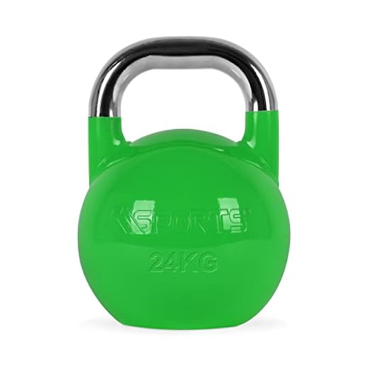 MSPORTS Kettlebell Tävling 24 kg | Professionell studiokvalitet | inkl. övningsaffisch | kettlebell tävling kettlebell