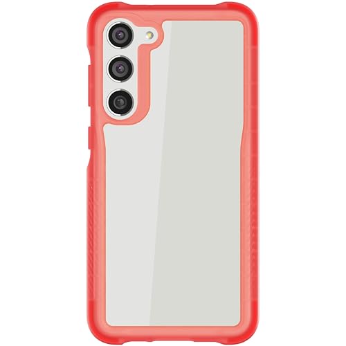 Image of Ghostek COVERT Clear Galaxy S23 Plus Case for Women Girls with Protective Bumper Grip Sides Wireless Charging Compatible Premium Shockproof Phone Cover Designed for 2023 Samsung S23+ (6.6 Inch) (Pink)